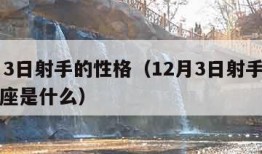 12月3日射手的性格（12月3日射手座上升星座是什么）