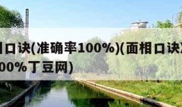 面相口诀(准确率100%)(面相口诀准确率100%丁豆网)