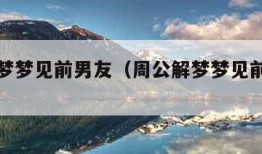 周公解梦梦见前男友（周公解梦梦见前男友死了）