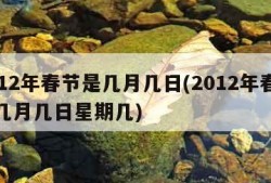 2012年春节是几月几日(2012年春节是几月几日星期几)